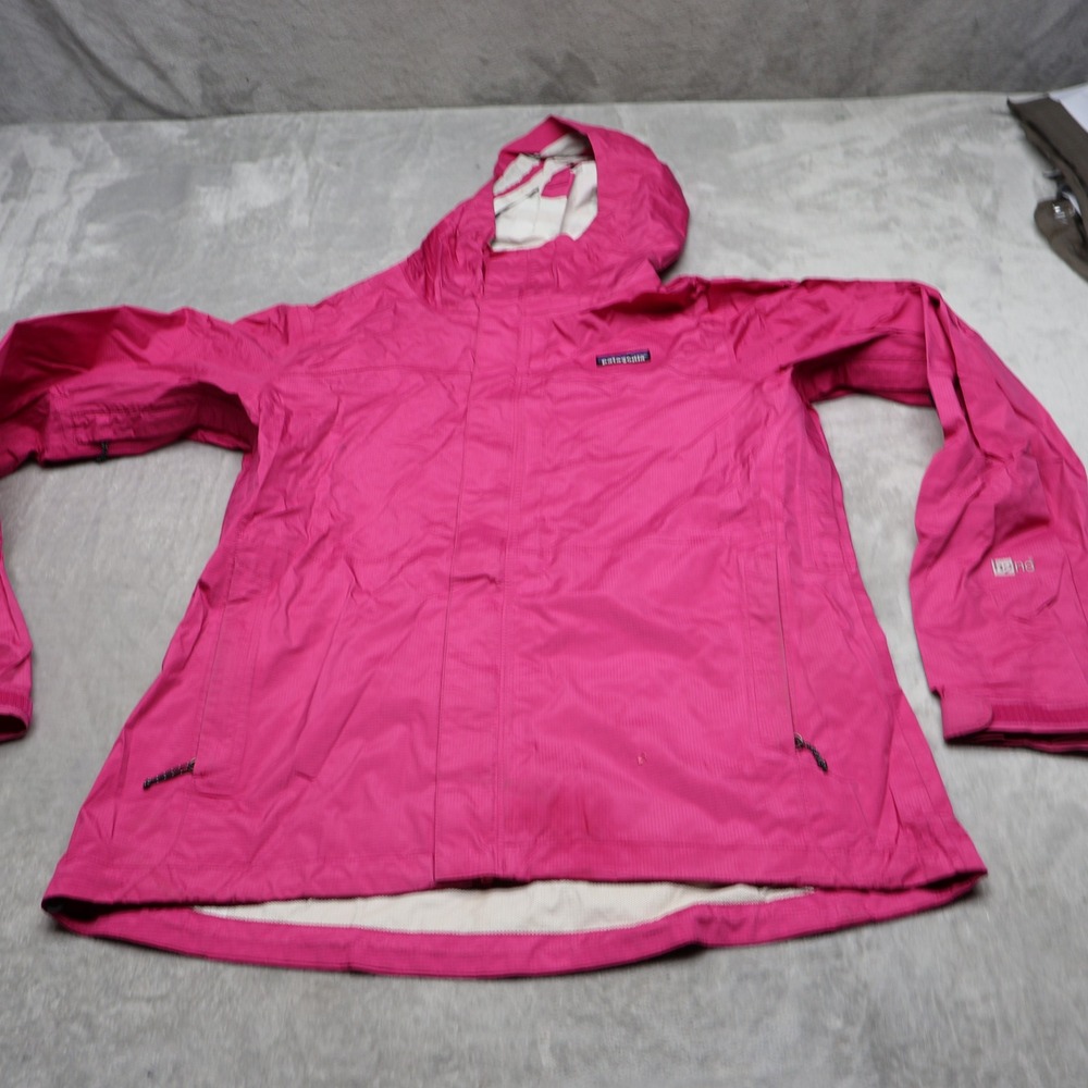 Patagonia Jacket Womens Medium Pink Torrentshell Waterproof Ripstop Hooded Light